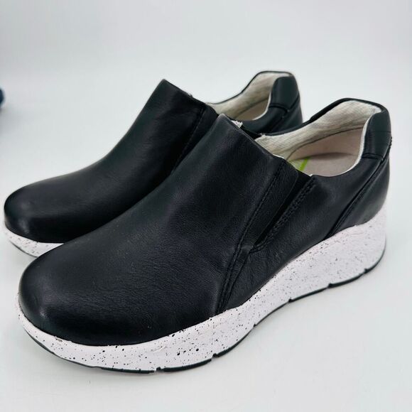 Align Leather Slip-On Wedge Sneakers - Luna Black WOMENS Size 6.5 Ergonomic NWT - Picture 3 of 7